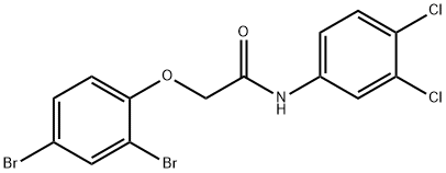 2-(2,4-dibromophenoxy)-N-(3,4-dichlorophenyl)acetamide 结构式