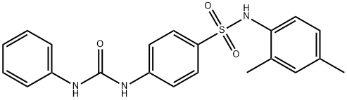 4-[(anilinocarbonyl)amino]-N-(2,4-dimethylphenyl)benzenesulfonamide 结构式