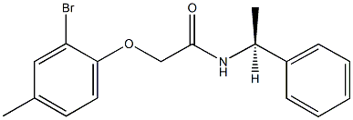 2-(2-bromo-4-methylphenoxy)-N-(1-phenylethyl)acetamide 结构式