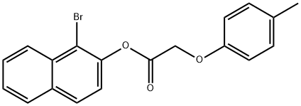 1-bromo-2-naphthyl (4-methylphenoxy)acetate 结构式