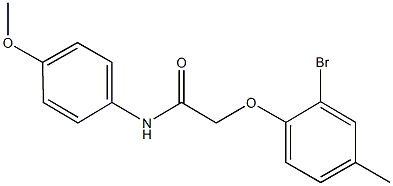 2-(2-bromo-4-methylphenoxy)-N-(4-methoxyphenyl)acetamide 结构式