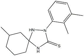 2-(2,3-dimethylphenyl)-7-methyl-1,2,4-triazaspiro[4.5]decane-3-thione 结构式