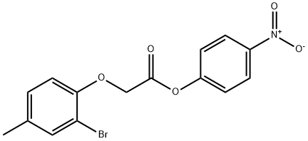 4-nitrophenyl (2-bromo-4-methylphenoxy)acetate 结构式