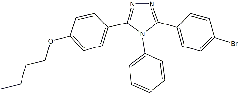 4-[5-(4-bromophenyl)-4-phenyl-4H-1,2,4-triazol-3-yl]phenyl butyl ether 结构式