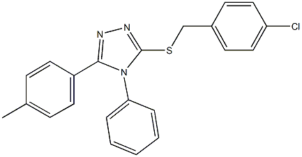 4-chlorobenzyl 5-(4-methylphenyl)-4-phenyl-4H-1,2,4-triazol-3-yl sulfide 结构式