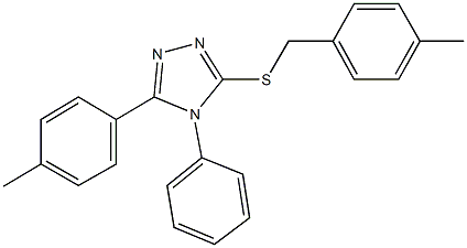 4-methylbenzyl 5-(4-methylphenyl)-4-phenyl-4H-1,2,4-triazol-3-yl sulfide 结构式