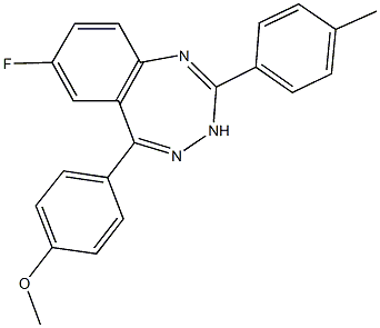 7-fluoro-5-(4-methoxyphenyl)-2-(4-methylphenyl)-3H-1,3,4-benzotriazepine 结构式