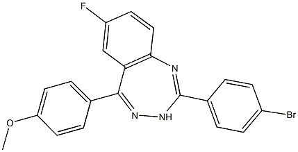 4-[2-(4-bromophenyl)-7-fluoro-3H-1,3,4-benzotriazepin-5-yl]phenyl methyl ether 结构式