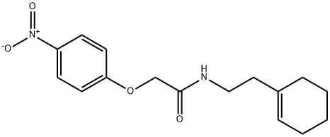 N-(2-cyclohex-1-en-1-ylethyl)-2-{4-nitrophenoxy}acetamide 结构式