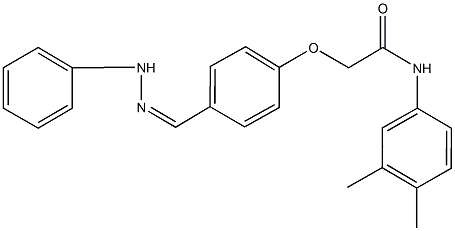 N-(3,4-dimethylphenyl)-2-[4-(2-phenylcarbohydrazonoyl)phenoxy]acetamide 结构式