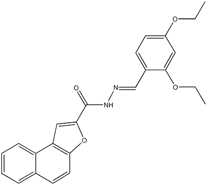 N'-(2,4-diethoxybenzylidene)naphtho[2,1-b]furan-2-carbohydrazide 结构式