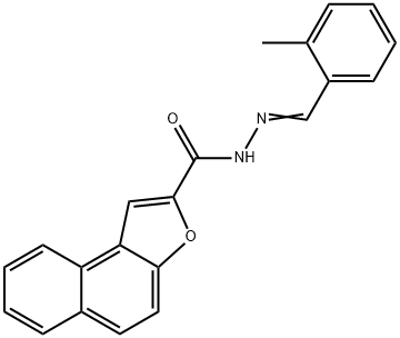 N'-(2-methylbenzylidene)naphtho[2,1-b]furan-2-carbohydrazide 结构式