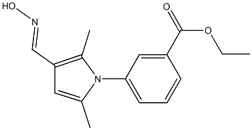 ethyl 3-{3-[(hydroxyimino)methyl]-2,5-dimethyl-1H-pyrrol-1-yl}benzoate 结构式