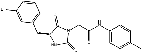 2-[4-(3-bromobenzylidene)-2,5-dioxo-1-imidazolidinyl]-N-(4-methylphenyl)acetamide 结构式