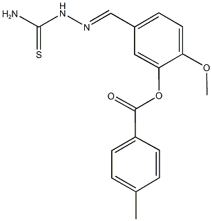 5-[2-(aminocarbothioyl)carbohydrazonoyl]-2-methoxyphenyl 4-methylbenzoate 结构式