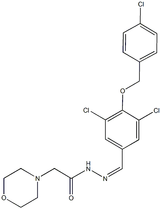 N'-{3,5-dichloro-4-[(4-chlorobenzyl)oxy]benzylidene}-2-(4-morpholinyl)acetohydrazide 结构式