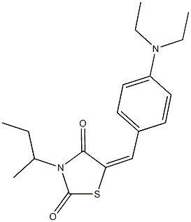 3-sec-butyl-5-[4-(diethylamino)benzylidene]-1,3-thiazolidine-2,4-dione 结构式