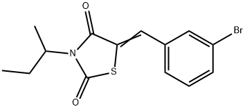 5-(3-bromobenzylidene)-3-sec-butyl-1,3-thiazolidine-2,4-dione 结构式