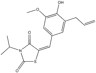 5-(3-allyl-4-hydroxy-5-methoxybenzylidene)-3-isopropyl-1,3-thiazolidine-2,4-dione 结构式