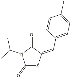 5-(4-iodobenzylidene)-3-isopropyl-1,3-thiazolidine-2,4-dione 结构式