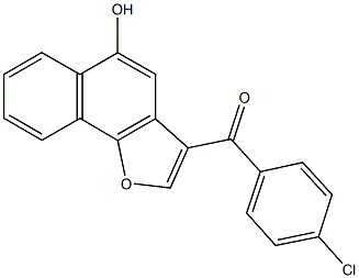 (4-氯苯基)(5-羟基萘并[1,2-B]呋喃-3-基)甲酮 结构式
