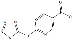 5-nitro-2-[(1-methyl-1H-tetraazol-5-yl)sulfanyl]pyridine 结构式