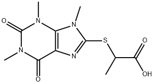 2-[(1,3,9-trimethyl-2,6-dioxo-2,3,6,9-tetrahydro-1H-purin-8-yl)sulfanyl]propanoic acid 结构式