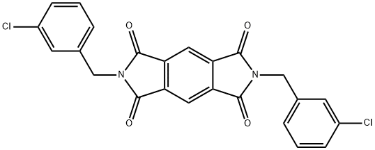 2,6-bis(3-chlorobenzyl)pyrrolo[3,4-f]isoindole-1,3,5,7(2H,6H)-tetrone 结构式