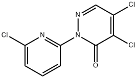 4,5-dichloro-2-(6-chloro-2-pyridinyl)-3(2H)-pyridazinone 结构式