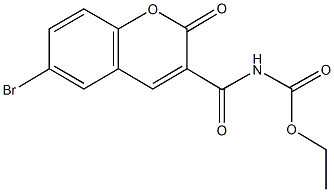 ethyl (6-bromo-2-oxo-2H-chromen-3-yl)carbonylcarbamate 结构式