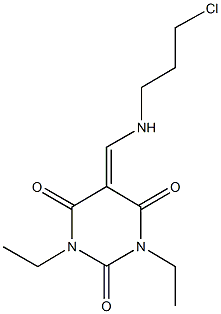 5-{[(3-chloropropyl)amino]methylene}-1,3-diethylpyrimidine-2,4,6(1H,3H,5H)-trione 结构式