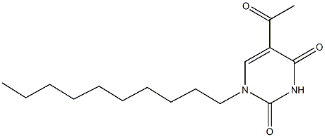 5-acetyl-1-decylpyrimidine-2,4(1H,3H)-dione 结构式