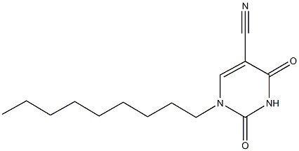 1-nonyl-2,4-dioxo-1,2,3,4-tetrahydropyrimidine-5-carbonitrile 结构式