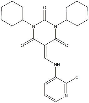 5-{[(2-chloropyridin-3-yl)amino]methylene}-1,3-dicyclohexylpyrimidine-2,4,6(1H,3H,5H)-trione 结构式