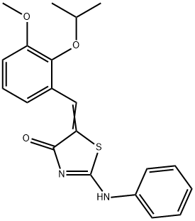 5-(2-isopropoxy-3-methoxybenzylidene)-2-(phenylimino)-1,3-thiazolidin-4-one 结构式