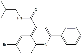 6-bromo-N-isobutyl-2-phenyl-4-quinolinecarboxamide 结构式