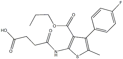 4-{[4-(4-fluorophenyl)-5-methyl-3-(propoxycarbonyl)-2-thienyl]amino}-4-oxobutanoic acid 结构式