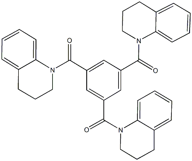 1-[3,5-bis(3,4-dihydro-1(2H)-quinolinylcarbonyl)benzoyl]-1,2,3,4-tetrahydroquinoline 结构式