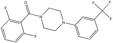 1-(2,6-difluorobenzoyl)-4-[3-(trifluoromethyl)phenyl]piperazine 结构式