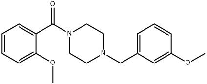 1-(2-methoxybenzoyl)-4-(3-methoxybenzyl)piperazine 结构式