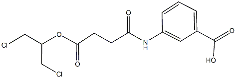 3-({4-[2-chloro-1-(chloromethyl)ethoxy]-4-oxobutanoyl}amino)benzoic acid 结构式