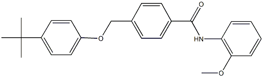 4-[(4-tert-butylphenoxy)methyl]-N-(2-methoxyphenyl)benzamide 结构式