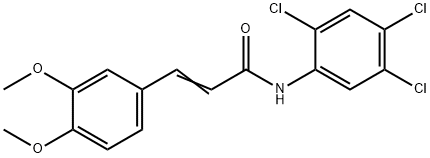 3-(3,4-dimethoxyphenyl)-N-(2,4,5-trichlorophenyl)acrylamide 结构式