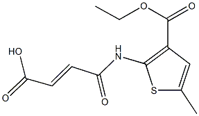 4-{[3-(ethoxycarbonyl)-5-methyl-2-thienyl]amino}-4-oxo-2-butenoic acid 结构式