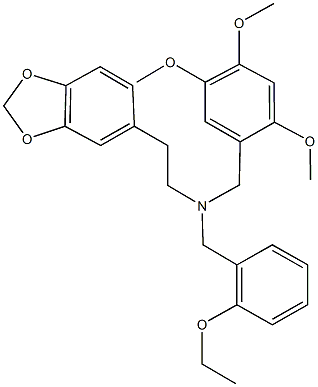 N-[2-(1,3-benzodioxol-5-yl)ethyl]-N-(2-ethoxybenzyl)-N-(2,4,5-trimethoxybenzyl)amine 结构式