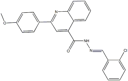 N'-(2-chlorobenzylidene)-2-(4-methoxyphenyl)-4-quinolinecarbohydrazide 结构式