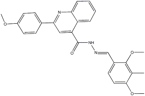 N'-(2,4-dimethoxy-3-methylbenzylidene)-2-(4-methoxyphenyl)-4-quinolinecarbohydrazide 结构式