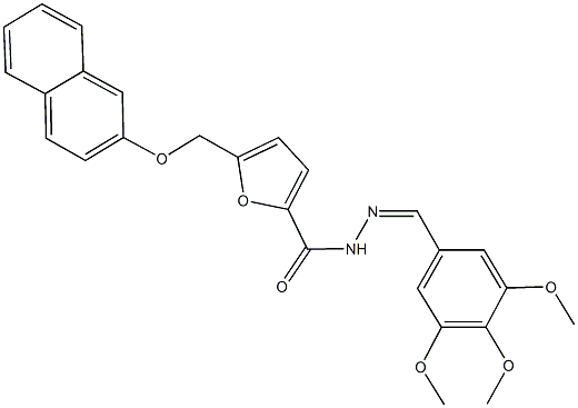 5-[(2-naphthyloxy)methyl]-N'-(3,4,5-trimethoxybenzylidene)-2-furohydrazide 结构式