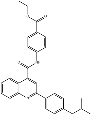 ethyl 4-({[2-(4-isobutylphenyl)-4-quinolinyl]carbonyl}amino)benzoate 结构式