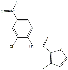 N-{2-chloro-4-nitrophenyl}-3-methylthiophene-2-carboxamide 结构式